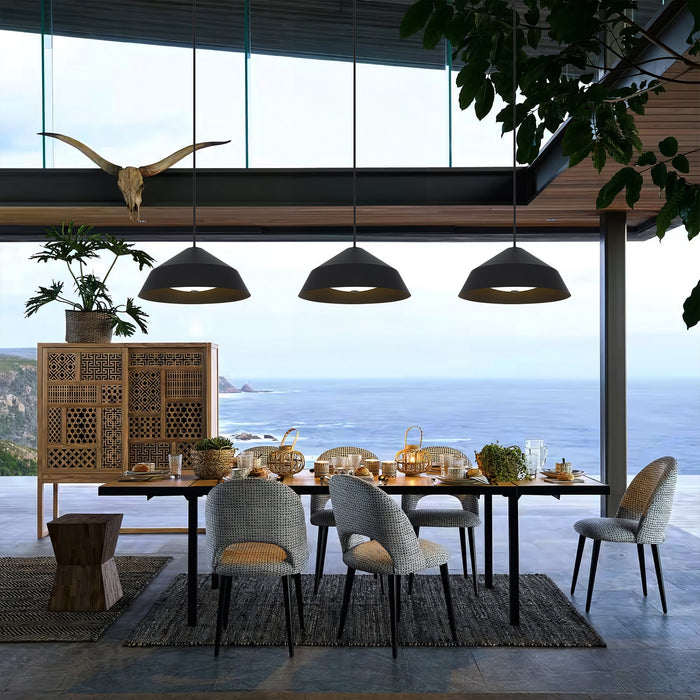 Alteck - AP0076-5CCT-W-BK - LED Pendant - Nin - Sand Black