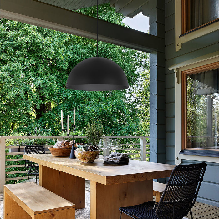 Alteck - AP0083-5CCT-W-BK - LED Pendant - Half Round - Sand Black