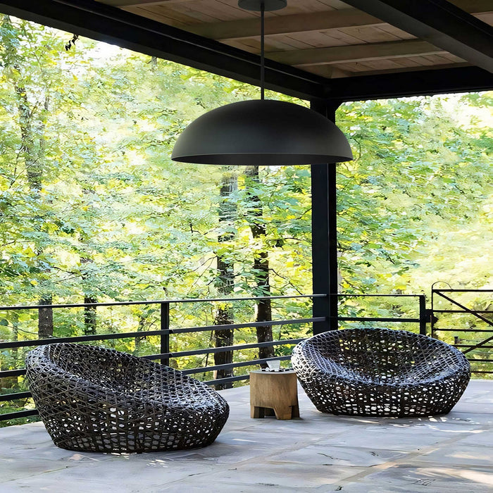 Alteck - AP0083-5CCT-W-BK - LED Pendant - Half Round - Sand Black