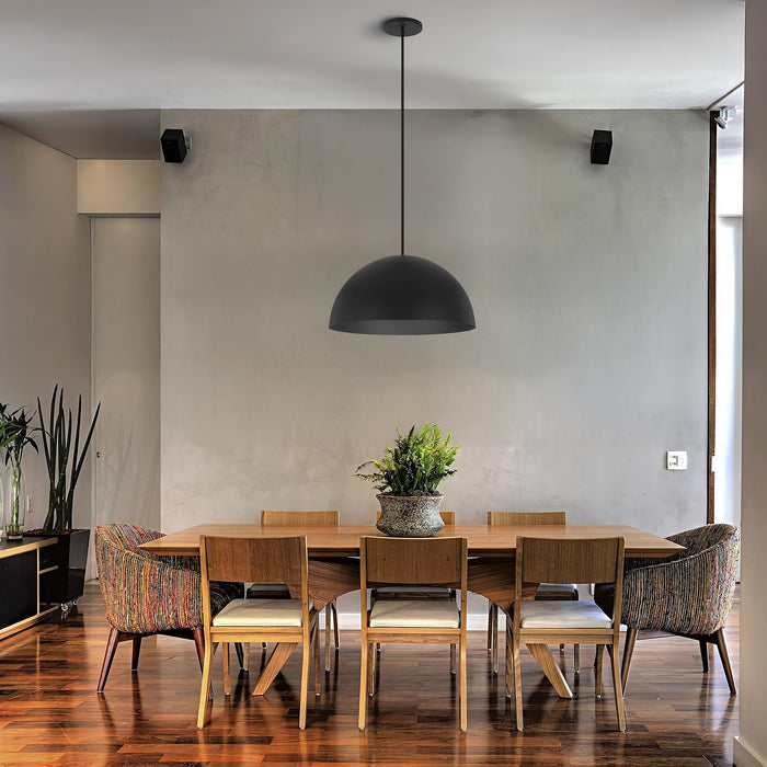 Alteck - AP0083-5CCT-W-BK - LED Pendant - Half Round - Sand Black