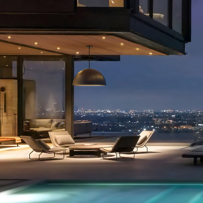 Alteck - AP0084-5CCT-W-BK - LED Pendant - Half Round - Sand Black