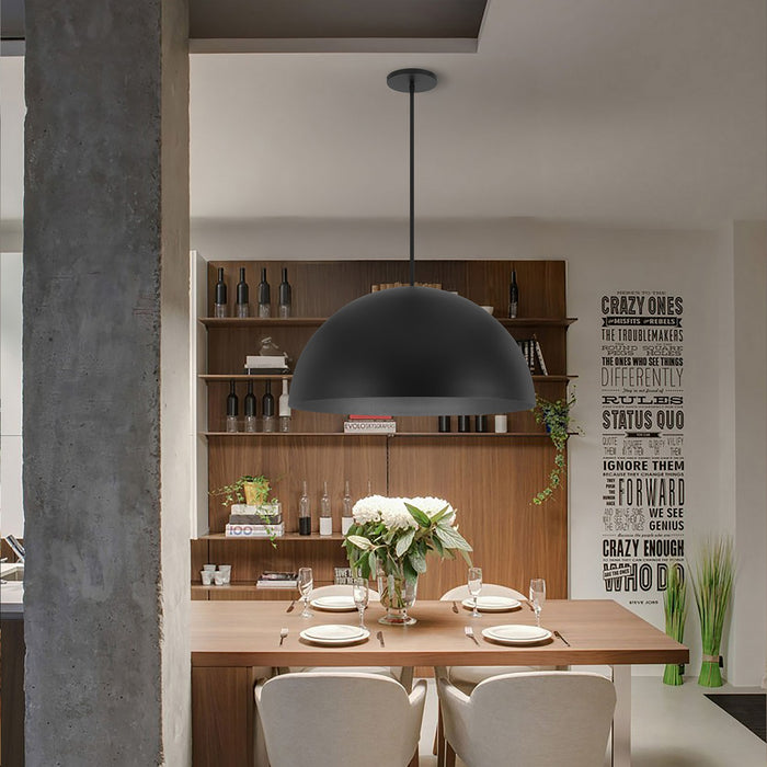 Alteck - AP0084-5CCT-W-BK - LED Pendant - Half Round - Sand Black