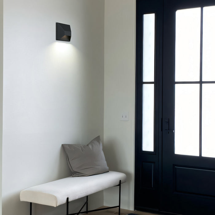 Alteck - AW0008-3CCT-W-BK - LED Wall Sconce - Ribbed - Sand Black