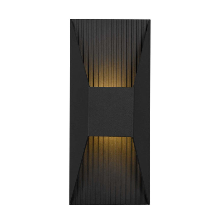 Alteck - AW0009-3CCT-W-BK - LED Wall Sconce - Ribbed - Sand Black