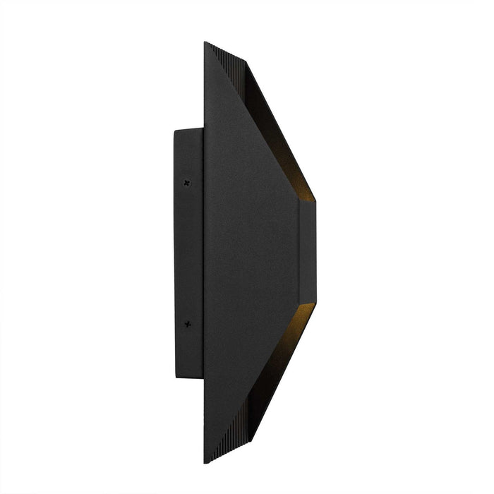 Alteck - AW0009-3CCT-W-BK - LED Wall Sconce - Ribbed - Sand Black