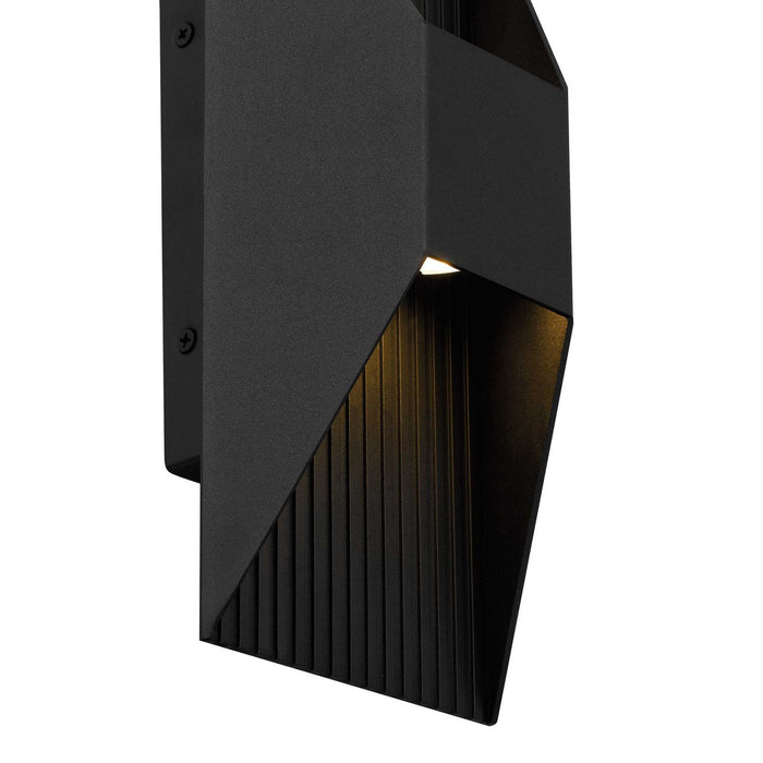 Alteck - AW0009-3CCT-W-BK - LED Wall Sconce - Ribbed - Sand Black