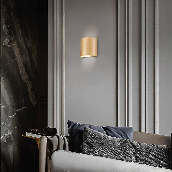 Alteck - AW0028-3CCT-W-BB - LED Wall Sconce - Veil - Brushed Brass