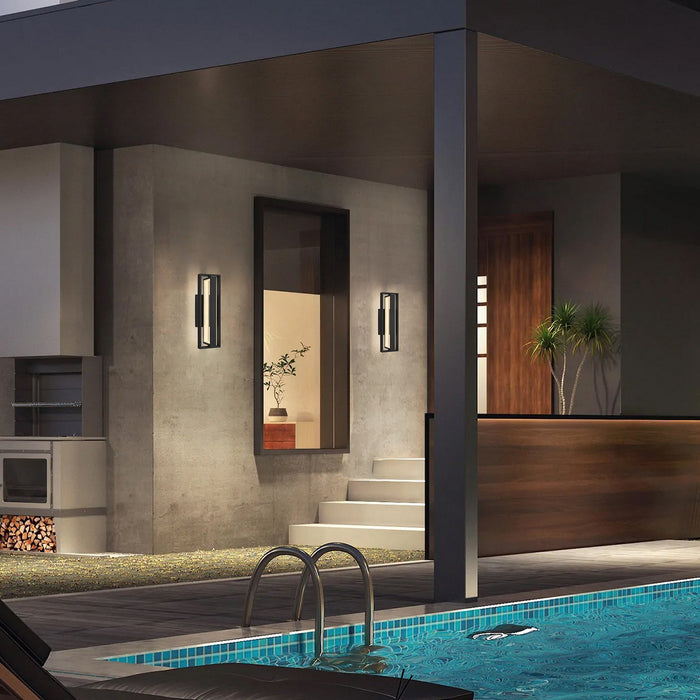 Alteck - AW0053-30-W-BK - LED Wall Sconce - IN & OUT - Sand Black