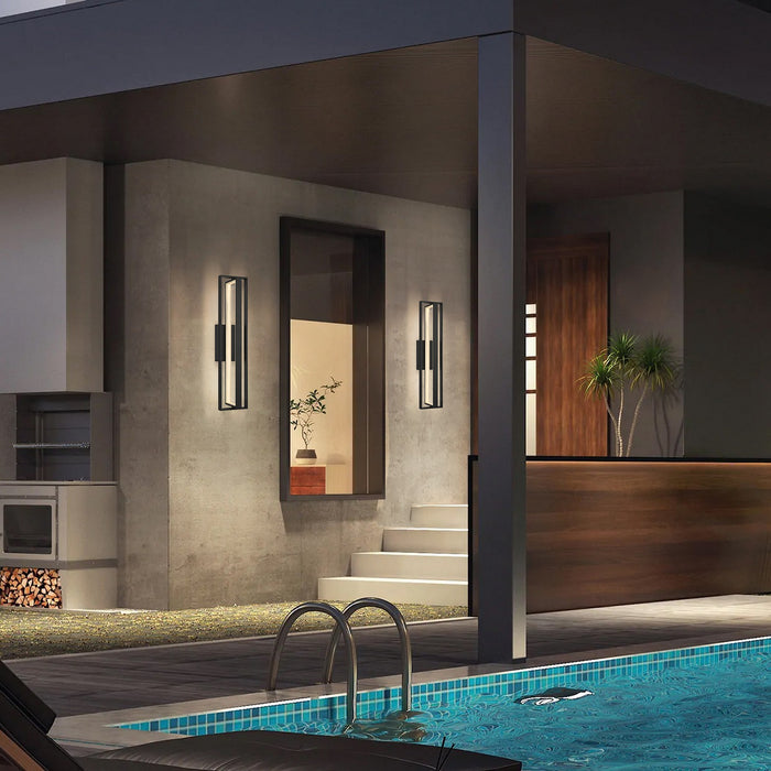 Alteck - AW0055-30-W-BK - LED Wall Sconce - IN & OUT - Sand Black