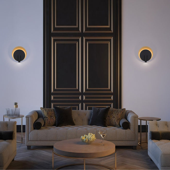 Alteck - AW0089-3CCT-W-BK/PB - LED Wall Sconce - Eclipse - Sand Black