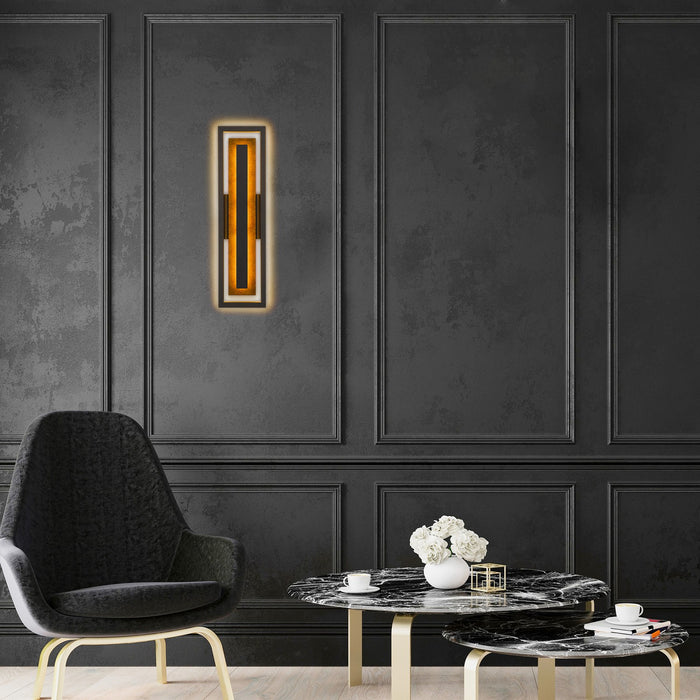 Alteck - AW0100-3CCT-W-DB - LED Wall Sconce - Panels - Dark Bronze