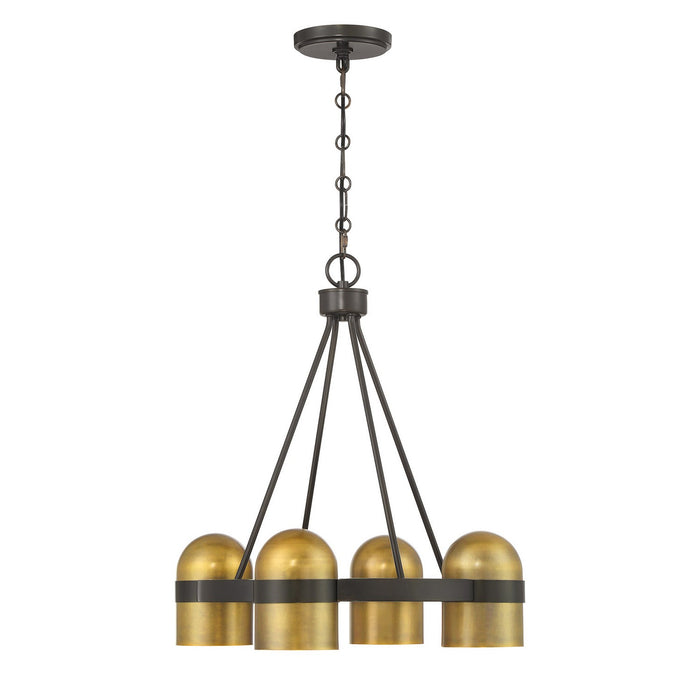 Savoy House - 1-1151-4-333 - Four Light Chandelier - Andover - Mediterranean Bronze and Riviera Brass