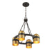 Savoy House - 1-1151-4-333 - Four Light Chandelier - Andover - Mediterranean Bronze and Riviera Brass