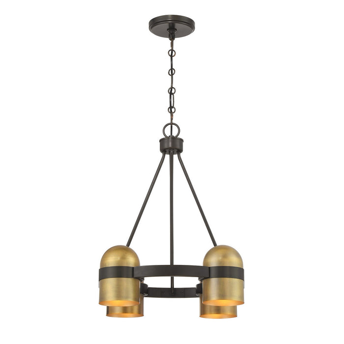 Savoy House - 1-1151-4-333 - Four Light Chandelier - Andover - Mediterranean Bronze and Riviera Brass