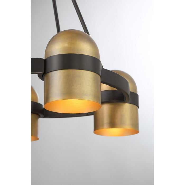 Savoy House - 1-1151-4-333 - Four Light Chandelier - Andover - Mediterranean Bronze and Riviera Brass