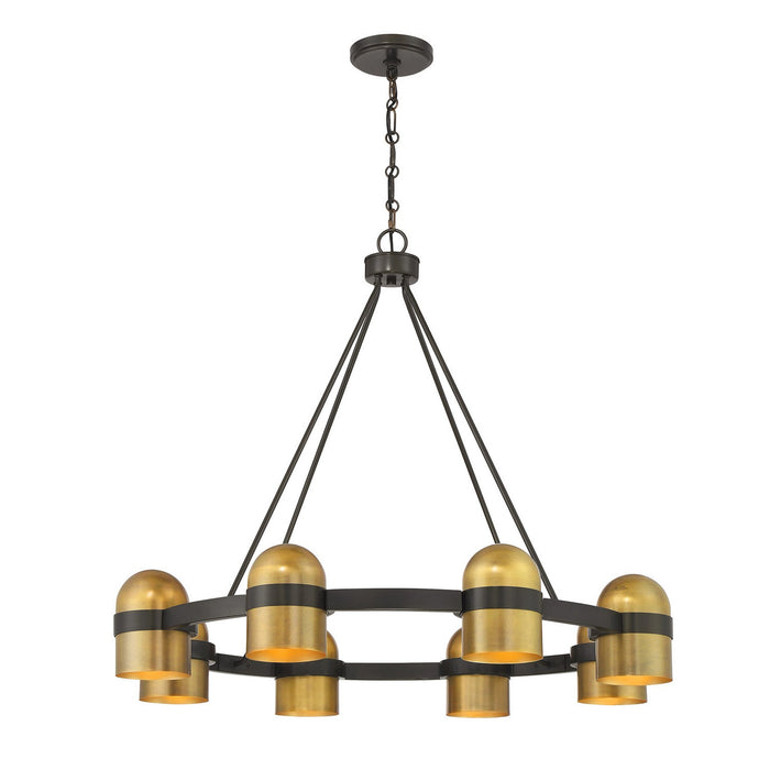 Savoy House - 1-1152-8-333 - Eight Light Chandelier - Andover - Mediterranean Bronze and Riviera Brass