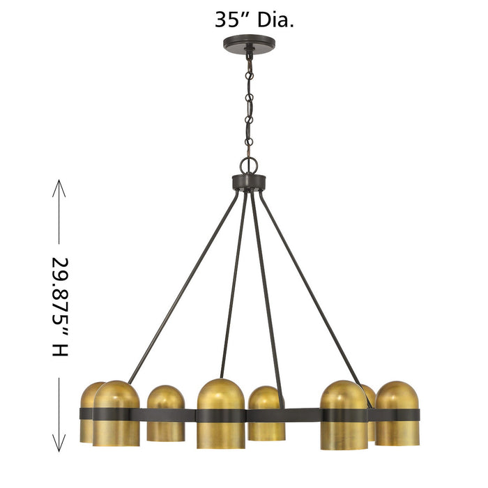 Savoy House - 1-1152-8-333 - Eight Light Chandelier - Andover - Mediterranean Bronze and Riviera Brass