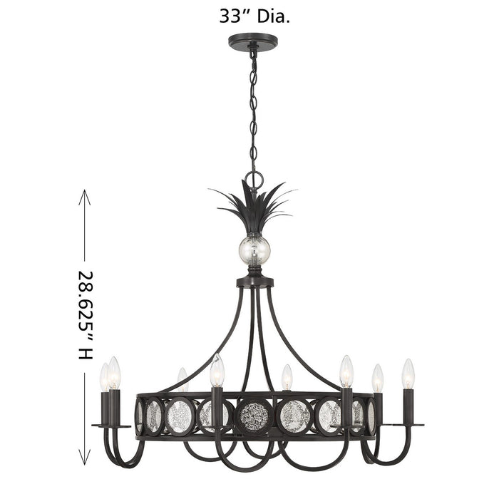 Savoy House - 1-1205-8-188 - Eight Light Chandelier - Hearst - Black Tourmaline