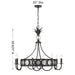 Savoy House - 1-1205-8-188 - Eight Light Chandelier - Hearst - Black Tourmaline