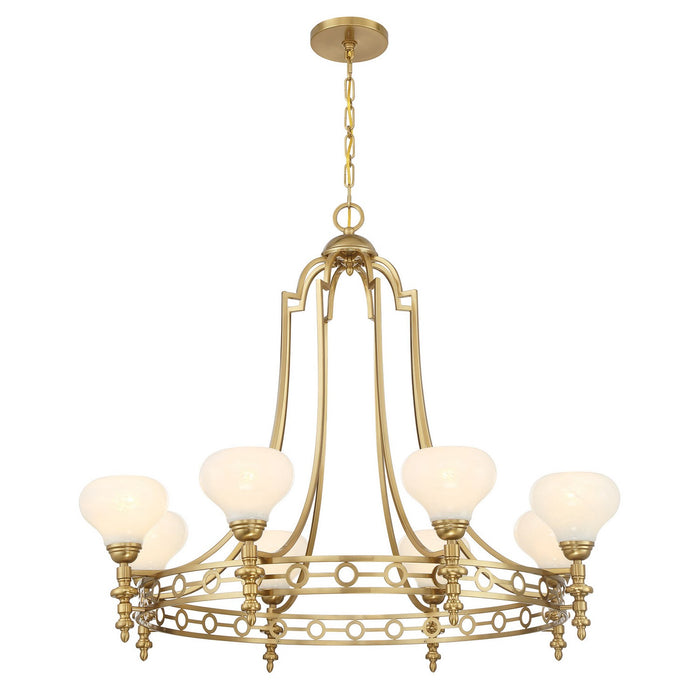 Savoy House - 1-1605-8-322 - Eight Light Chandelier - Allston - Warm Brass