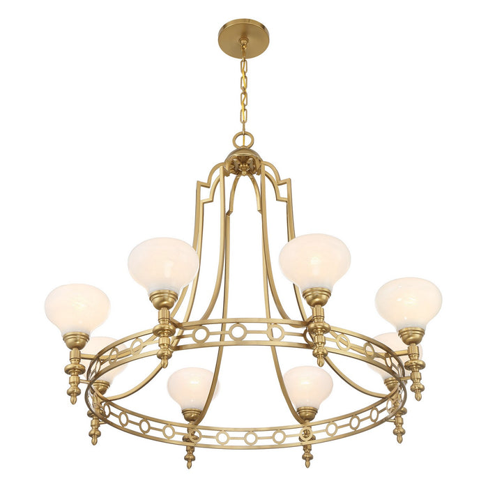 Savoy House - 1-1605-8-322 - Eight Light Chandelier - Allston - Warm Brass
