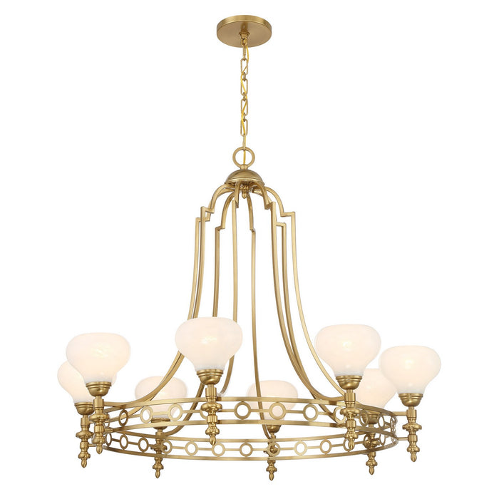 Savoy House - 1-1605-8-322 - Eight Light Chandelier - Allston - Warm Brass