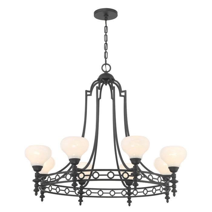 Savoy House - 1-1605-8-89 - Eight Light Chandelier - Allston - Matte Black