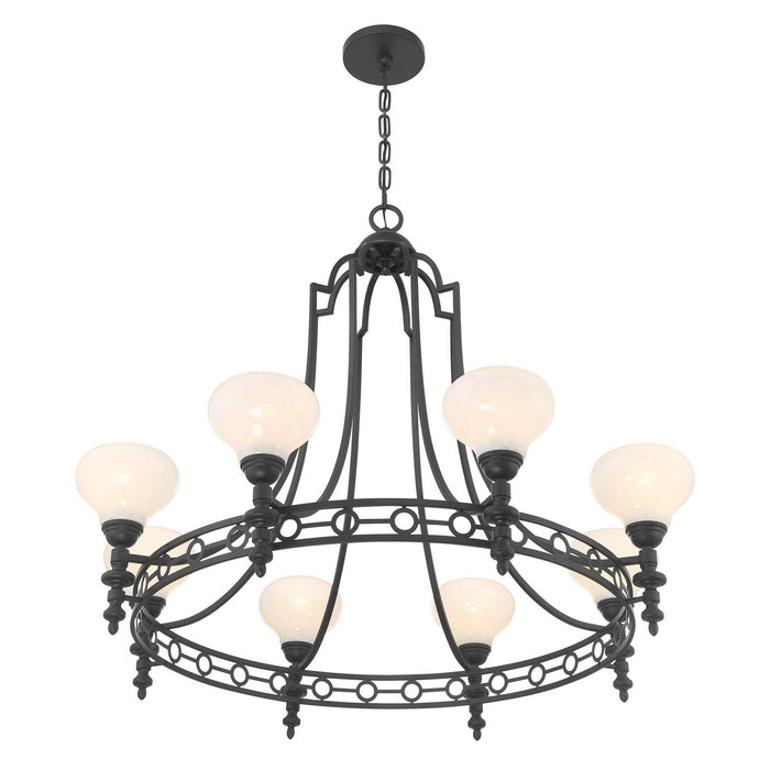 Savoy House - 1-1605-8-89 - Eight Light Chandelier - Allston - Matte Black