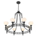 Savoy House - 1-1605-8-89 - Eight Light Chandelier - Allston - Matte Black