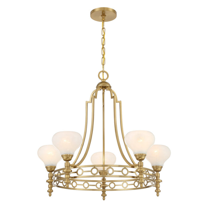 Savoy House - 1-1606-5-322 - Five Light Chandelier - Allston - Warm Brass