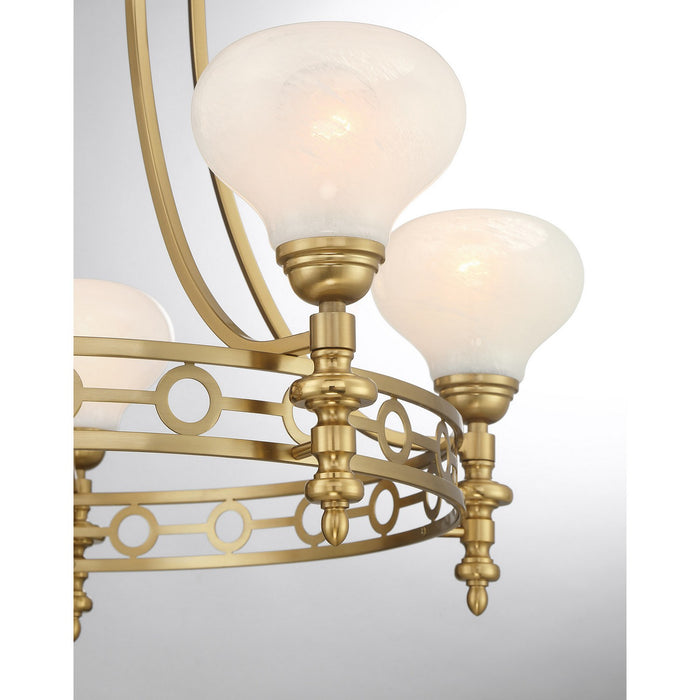 Savoy House - 1-1606-5-322 - Five Light Chandelier - Allston - Warm Brass