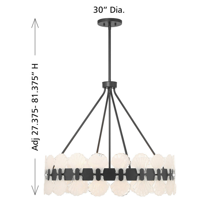 Savoy House - 1-3605-6-89 - Six Light Chandelier - Bancroft - Matte Black