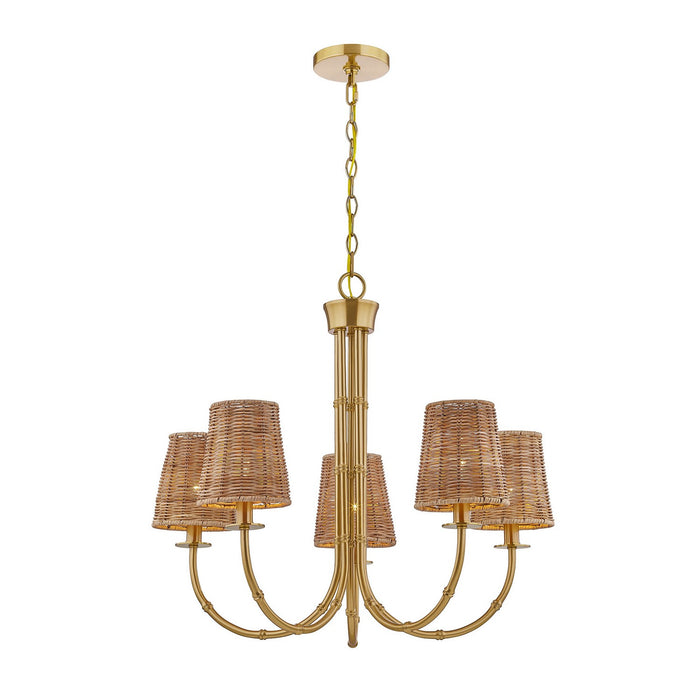 Savoy House - 1-3960-5-322 - Five Light Chandelier - Ashbury - Warm Brass