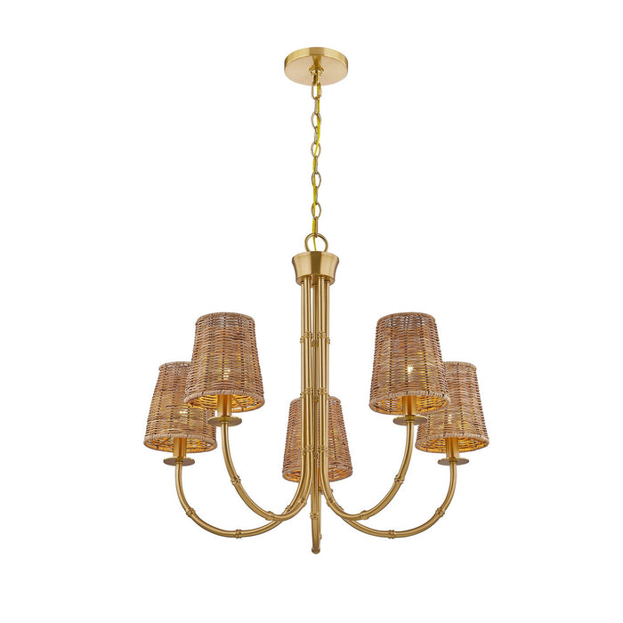 Savoy House - 1-3960-5-322 - Five Light Chandelier - Ashbury - Warm Brass