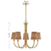 Savoy House - 1-3960-5-322 - Five Light Chandelier - Ashbury - Warm Brass