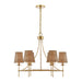 Savoy House - 1-3961-6-322 - Six Light Chandelier - Ashbury - Warm Brass