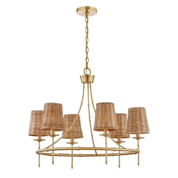 Savoy House - 1-3961-6-322 - Six Light Chandelier - Ashbury - Warm Brass