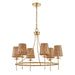 Savoy House - 1-3961-6-322 - Six Light Chandelier - Ashbury - Warm Brass