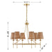 Savoy House - 1-3961-6-322 - Six Light Chandelier - Ashbury - Warm Brass