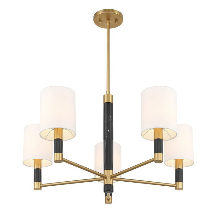Savoy House - 1-4606-5-322 - Five Light Chandelier - Conrad - Warm Brass