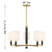 Savoy House - 1-4606-5-322 - Five Light Chandelier - Conrad - Warm Brass
