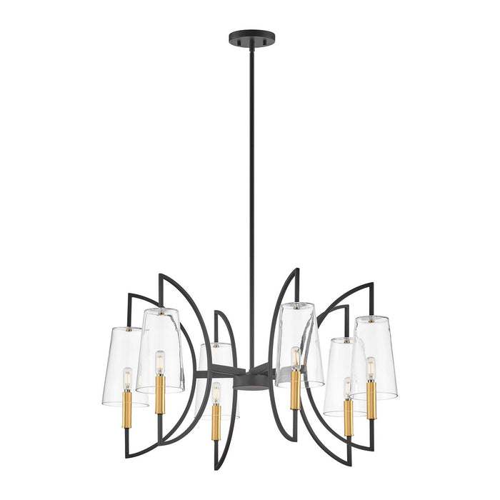 Savoy House - 1-7168-6-143 - Six Light Chandelier - Hanley - Matte Black and Warm Brass