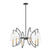 Savoy House - 1-7168-6-143 - Six Light Chandelier - Hanley - Matte Black and Warm Brass