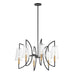 Savoy House - 1-7168-6-143 - Six Light Chandelier - Hanley - Matte Black and Warm Brass