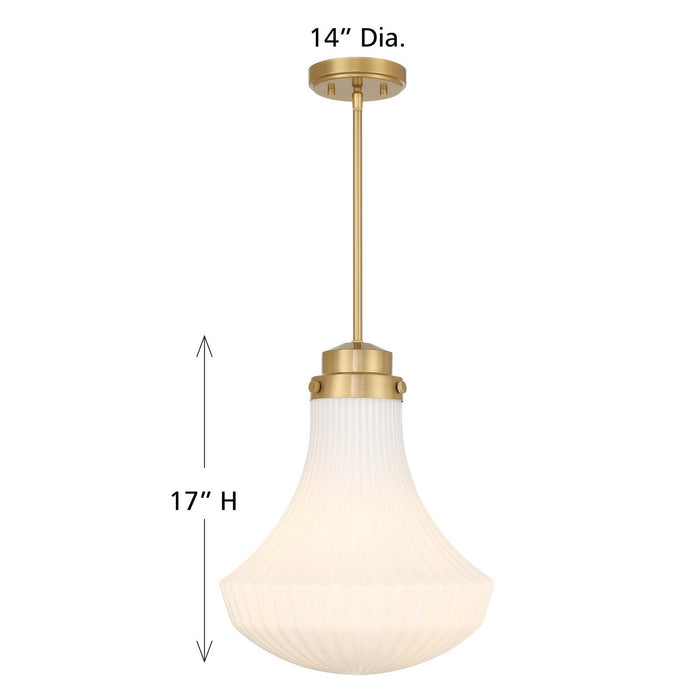 Savoy House - 7-0108-1-322 - One Light Pendant - Bartlet - Warm Brass