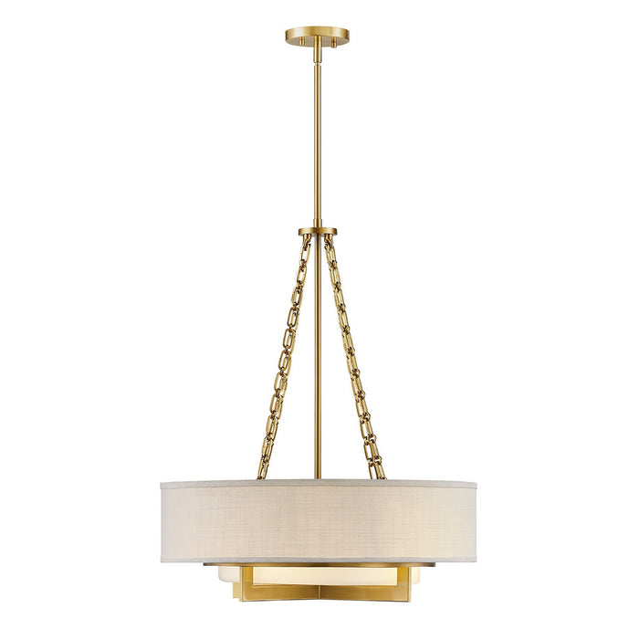 Savoy House - 7-4999-4-322 - Four Light Pendant - Brentwood - Warm Brass
