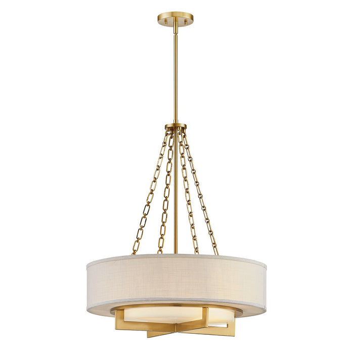 Savoy House - 7-4999-4-322 - Four Light Pendant - Brentwood - Warm Brass
