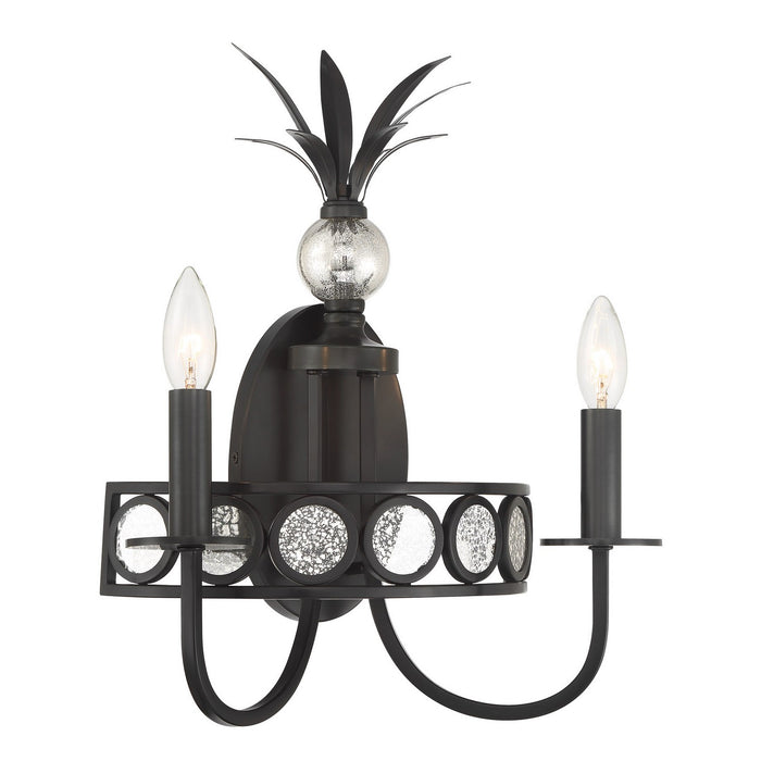 Savoy House - 9-1207-2-188 - Two Light Wall Sconce - Hearst - Black Tourmaline