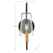 Savoy House - 9-7167-1-143 - One Light Wall Sconce - Hanley - Matte Black and Warm Brass