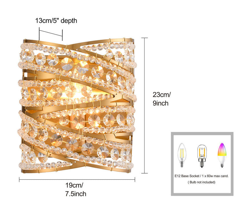 Arabela Lighting - 85238-1 - One Light Wall Sconce - Anastasia - Lacquered Gold